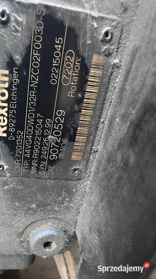 Pompa Hydrauliczna Rexroth A4VG40 DWD132R Części maszyn i innych pojazdów