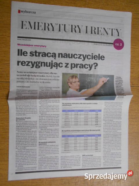 Emerytury i renty część I i II Gazeta Wyborcza Pozostałe lubelskie Parczew sprzedam