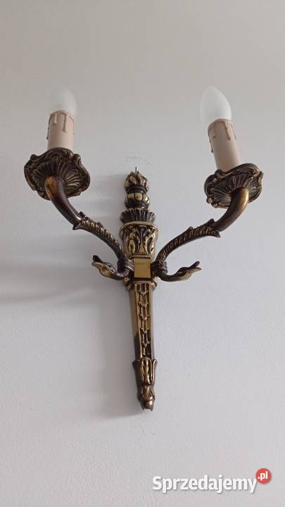 Stary mosiężny kinkiet Włocławek