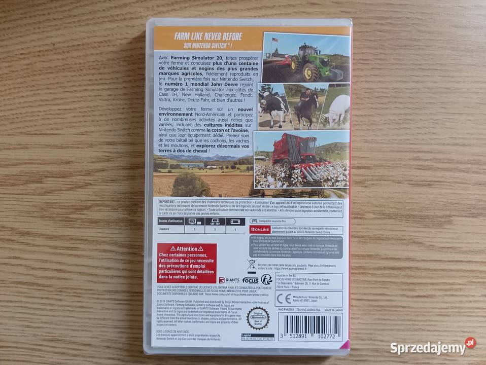 Farming Simulator 20 na Nintendo Switch nowa w pomorskie Gdańsk