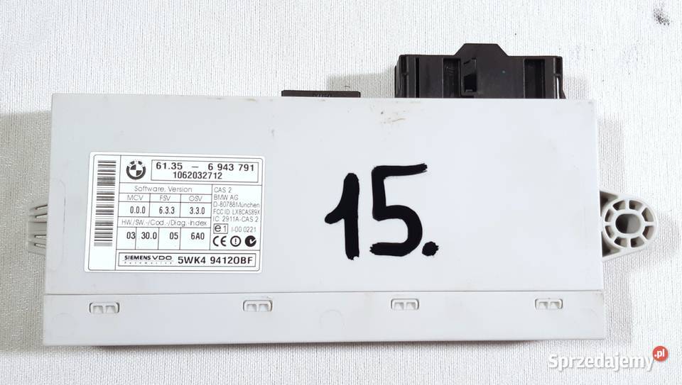 MODUŁ STEROWNIK CAS BMW E87 E90 E91 MODUŁ Mielęcin