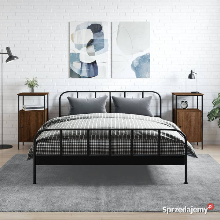 Szafki nocne 2 brązowy dąb 41x31x80 WM825932 Warszawa sprzedam