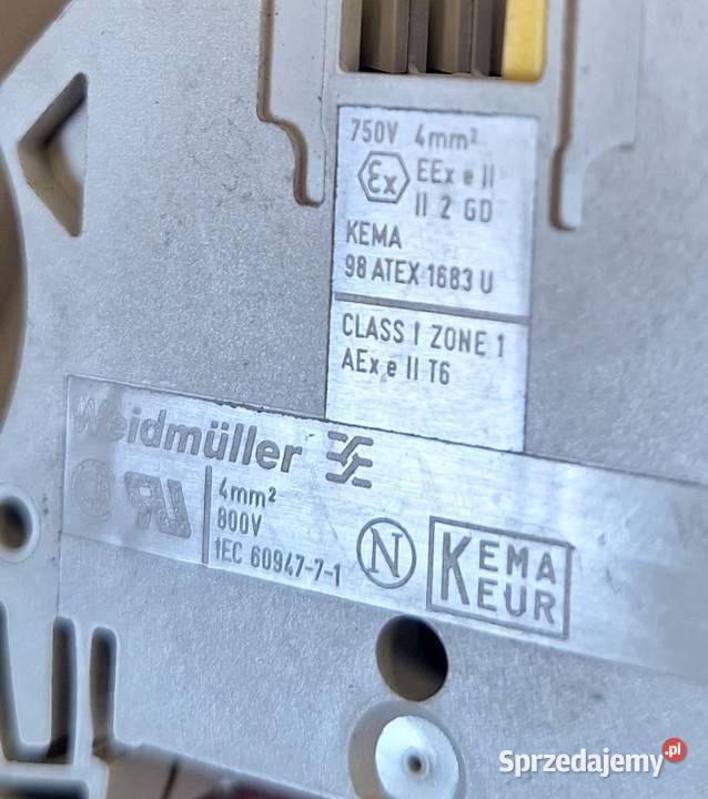Blok zaciskówzłącze weidmuller kema 98 atex 1683 Pozostałe Wodzisław Śląski