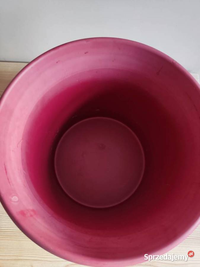 Donica doniczka ceramiczna odcień bordowy fi 29