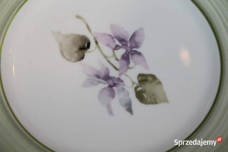 Komplet porcelanowych talerzyków 10 1596 FiaF Szczecin sprzedam