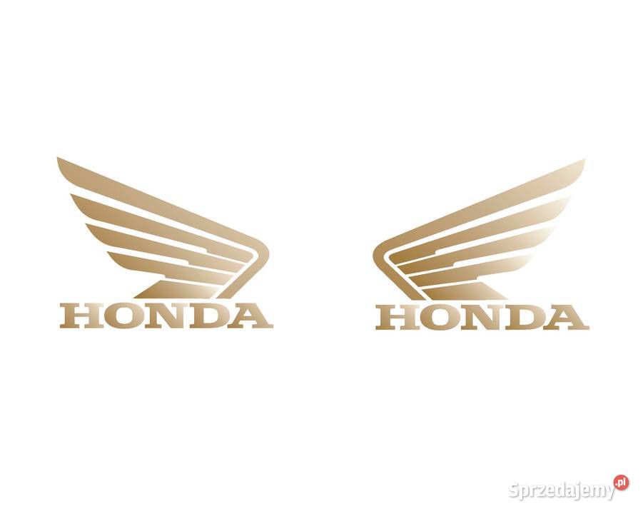 HONDA SKRZYDEŁKA 10x8 Złote Naklejki na motocykl małopolskie Kraków
