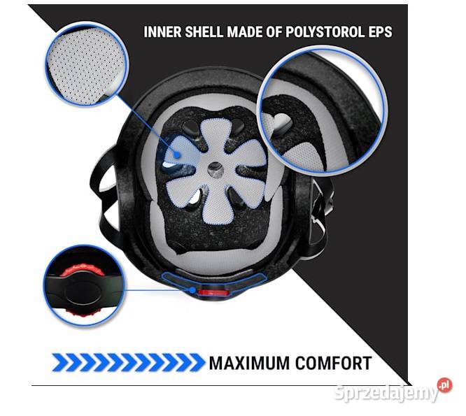 Kask dziecka na BMX Rolki SkullCap S 5355 biały śląskie Gaszowice