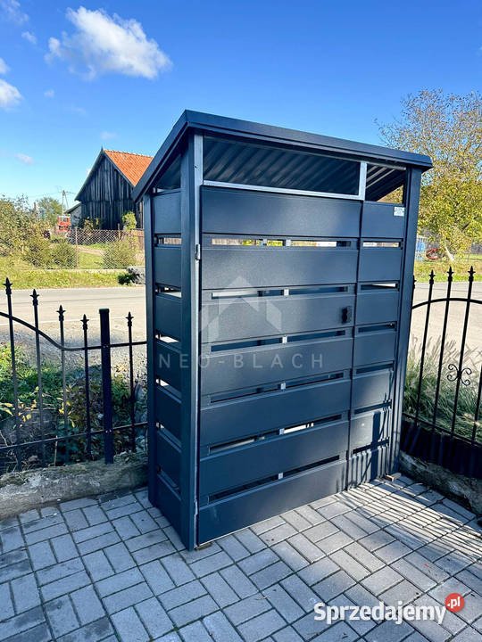 Wiata Śmietnikowa 130x40 Antracyt Dach spad w Poznań