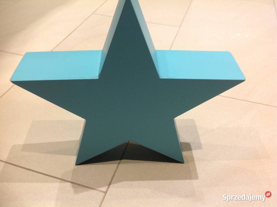 Gwiazda Drewniana Niebieska Dekoracja niebieski Nowa Sól sprzedam
