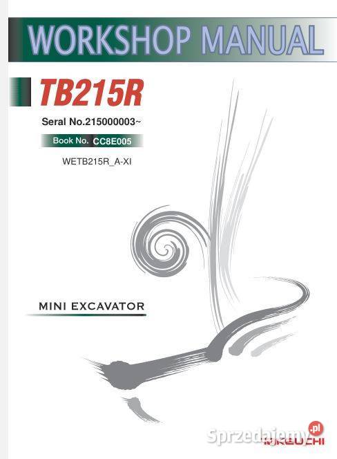Takeuchi TB215R instrukcja napraw świętokrzyskie Kielce