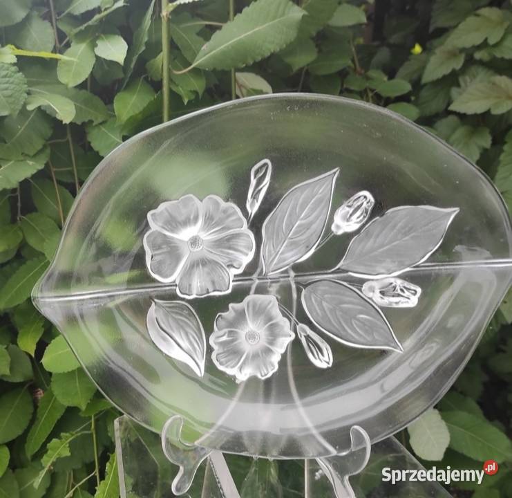 WALTHER GLASS CRYSTAL duża PATERA szkło Pabianice