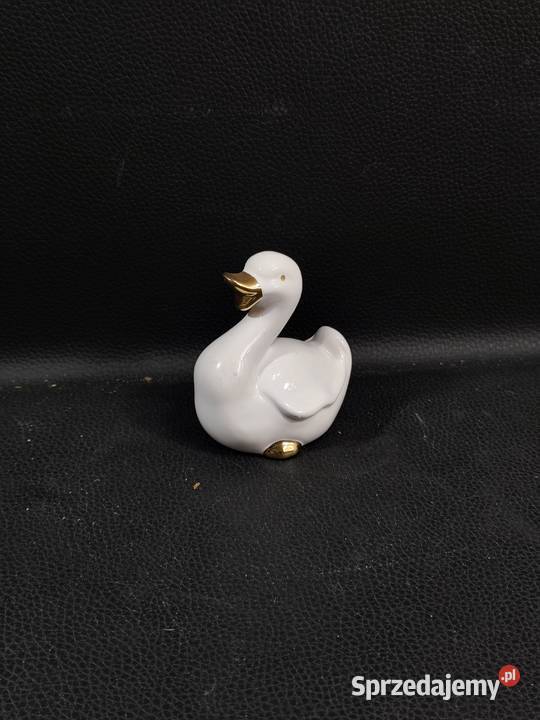 Ceramiczna Figurka Kaczka ze Złotym Dziobem łódzkie Poddębice