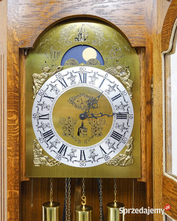 Holenderski Dębowy ZEGAR Stojący z Certyfikatem brązowy