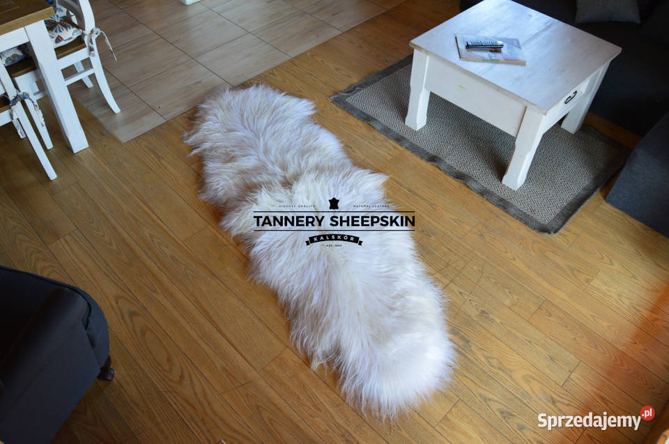Skóra Owcza Island Biała Dywan Narzuta z Dwóch Dywany i wykładziny małopolskie Szaflary