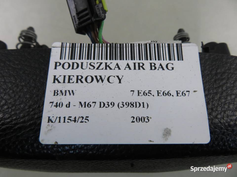 PODUSZKA KIEROWCY BMW E65 33676177502X Poduszki powietrzne małopolskie