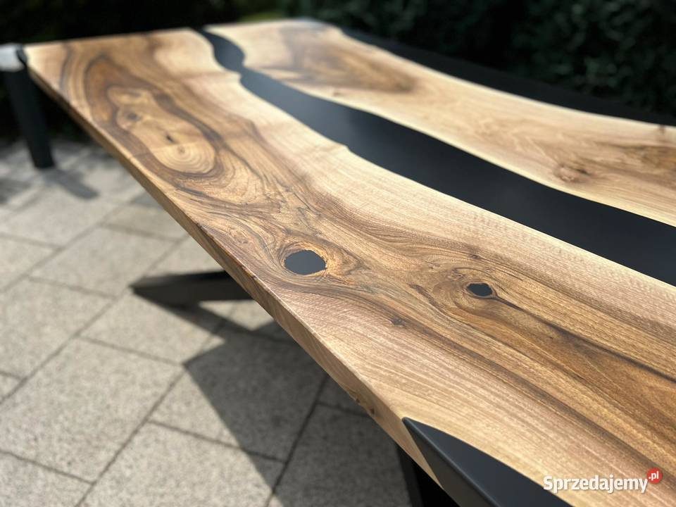 Stół Amsterdam Nut Spider z dostawkami żywica Dom i Ogród Kraków