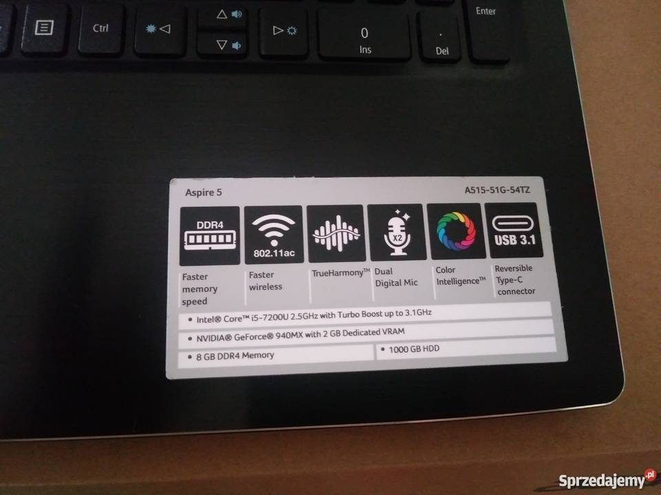 Nowy Acer Aspire 5 A51551G54TZ Warszawa