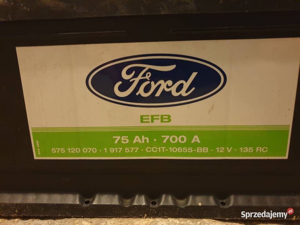 Oryginalny akumulator FORD 12V 75Ah 700A P EFB Radom