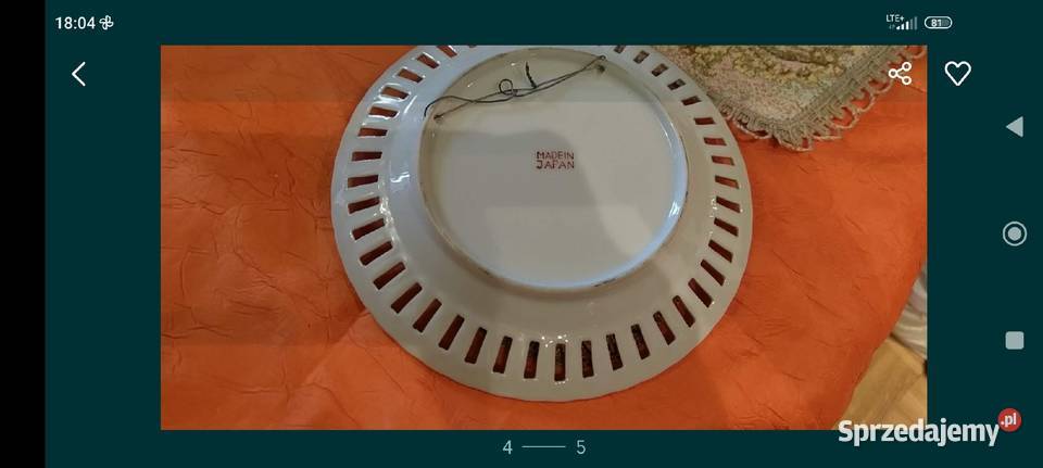 Talerz kolekcjonerski ażurowy porcelana Japonia Wrocław