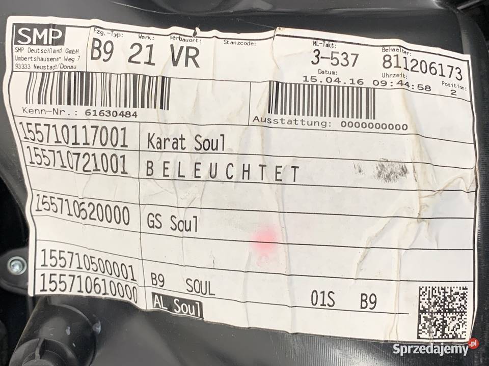 BOCZEK DRZWI PRAWY PRZÓD AUDI A4 B9 Kombi