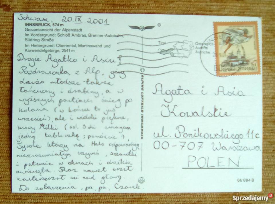WIDOK NA INNSBRUCK POŁOŻONY W DOLINIE RZEKI INN Piszczac