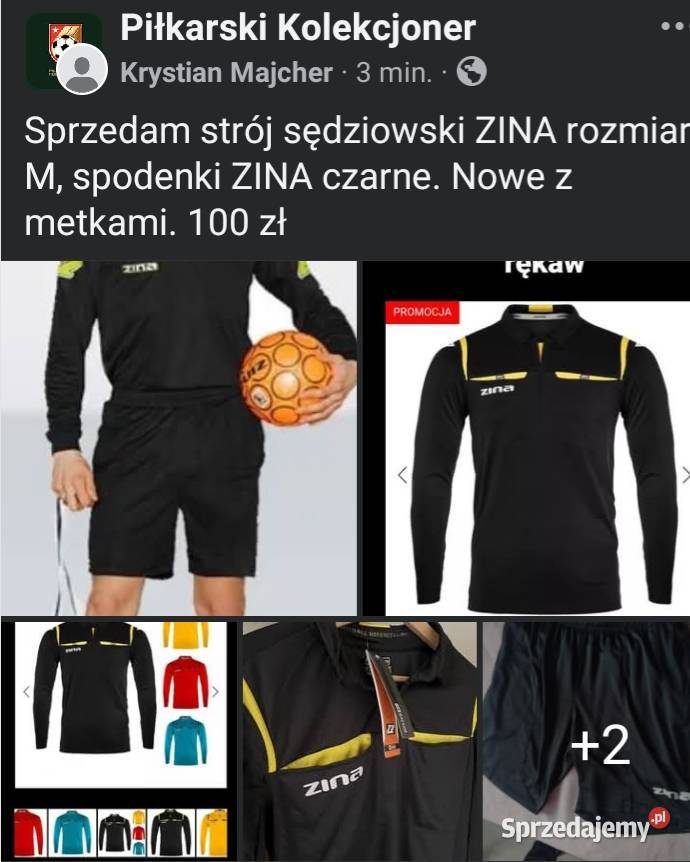Sprzedam komplet ubiór sędziowski ZINA Nowy Pozostałe Kęty sprzedam