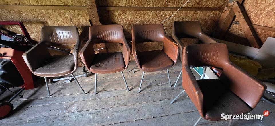 Fotele 5 meblomet vintage PRL Kraków