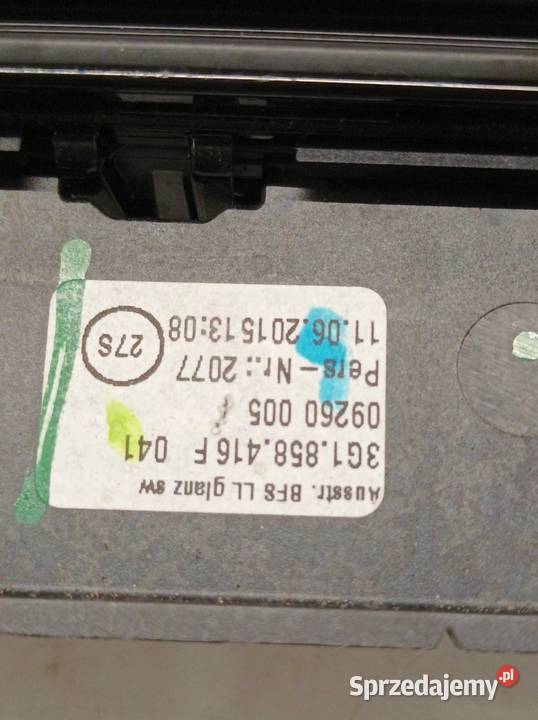 KRATKI NAWIEWU ŚRODKOWA LEWA KOMPLET EU VW Kratki nawiewu Motoryzacja