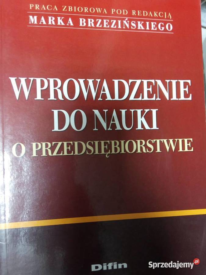 Wprowadzenie do nauki o przedsiębiorstwie Warszawa sprzedam