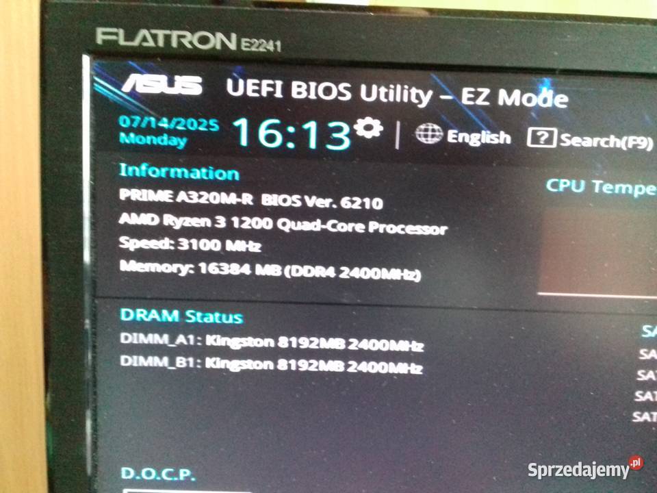 AMD Ryzen 3 1200 AE 4x31GHz AM4 8MB Sprawny Procesory Bydgoszcz