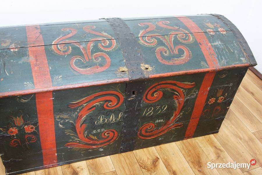 Oryginalny Kufer Malowany 1832 AntykiMarki Marki