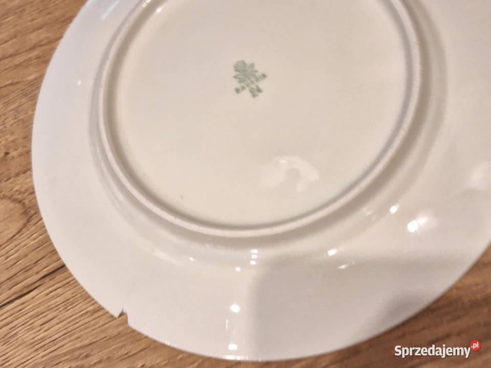 Zestaw porcelana Krautheim talerzyk i podstawek Braniewo
