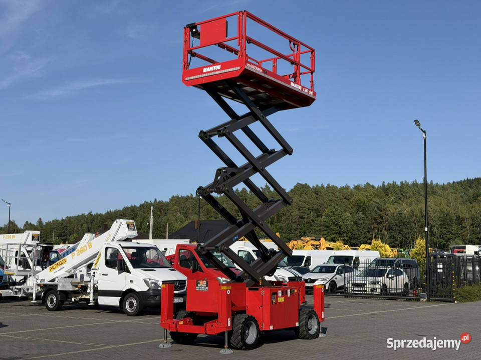 podnośnik nożycowy Manitou 120 SC Platforma Widełki sprzedam