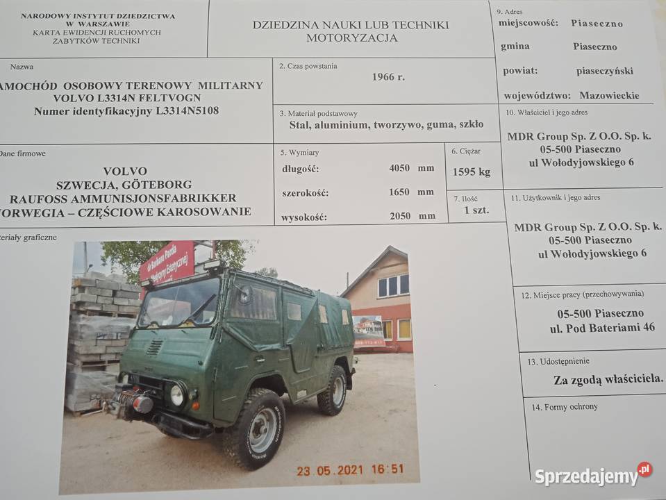 Sprzedam zabytkowe VOLVO Laplander L3314N Piaseczno