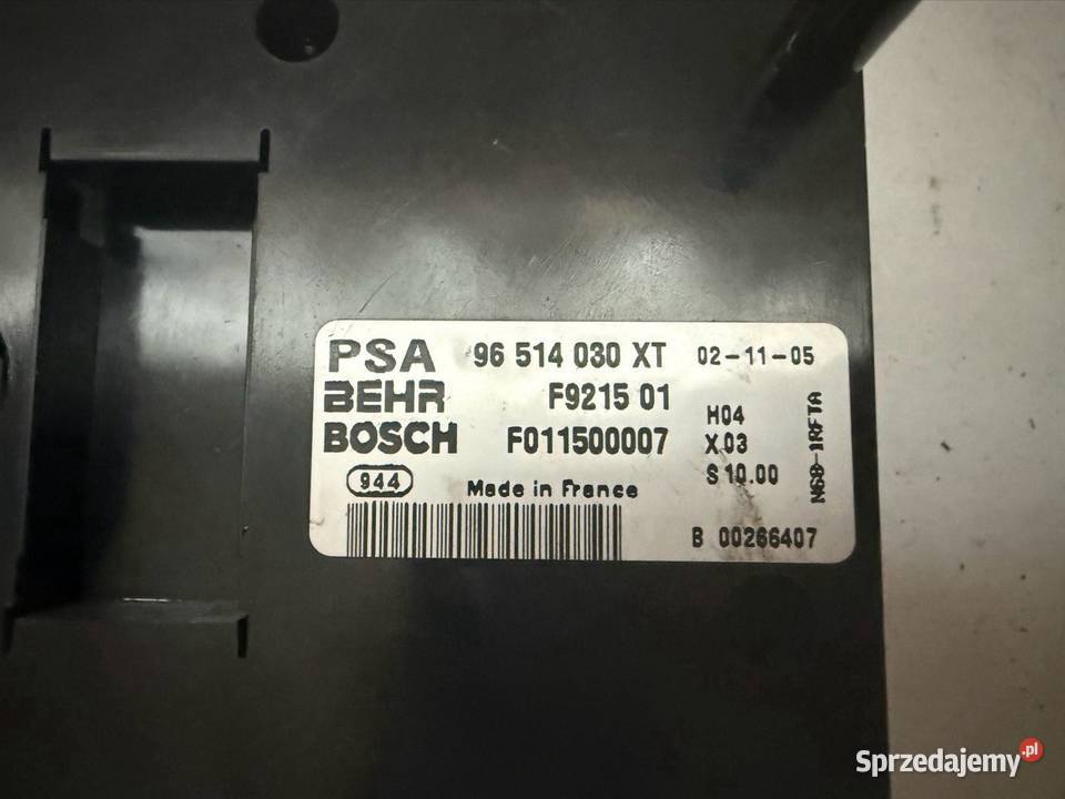 panel sterowania nawiewem Peugeot 307 Xsara