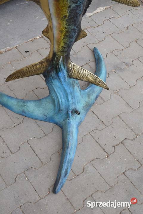 FONTANNA Z BRĄZU złoconego ryby MARLIN 195 Antyki sprzedam
