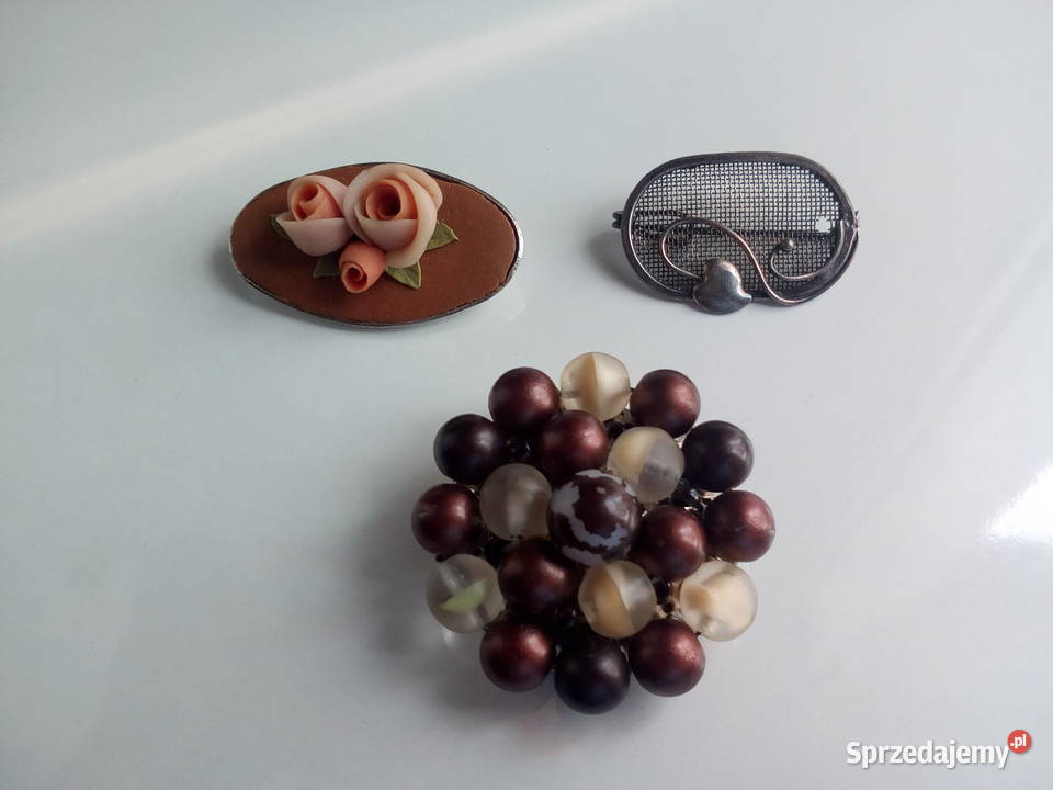 3 używane broszki Dla kobiet Mielno