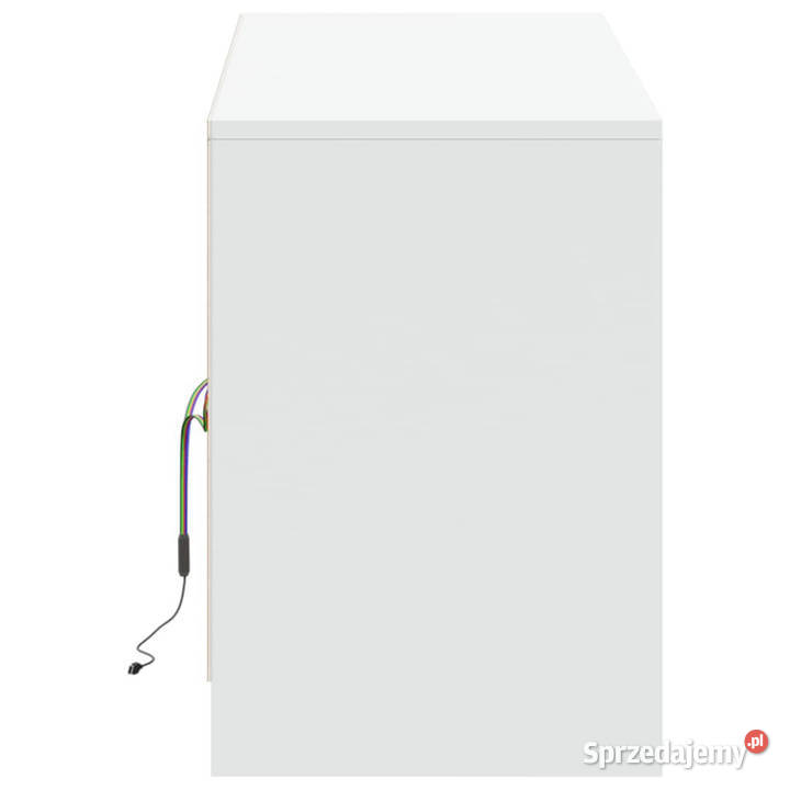 Szafka TV z LED biała 1395x34x50 materiał Warszawa