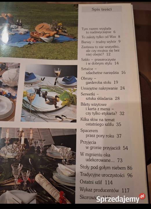 Książka poradnik Sztuka nakrywania do stołu