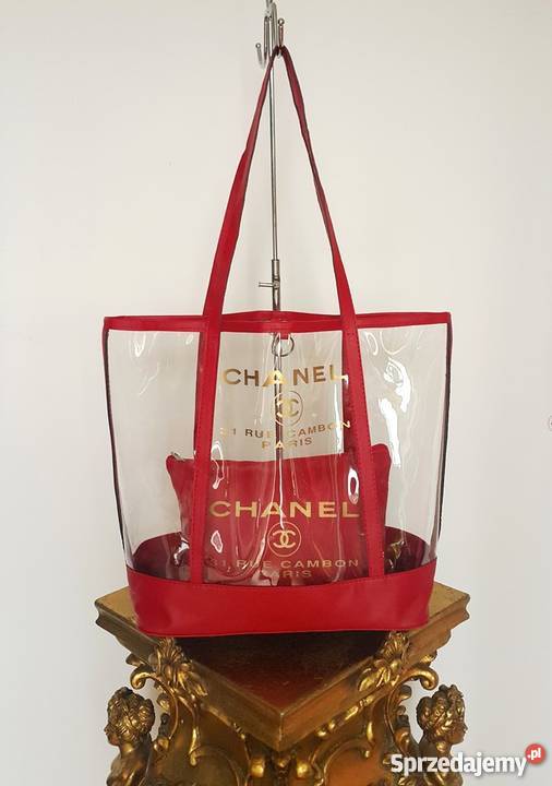 CHANEL TRANSPARENTNA TOREBKA PLAŻOWA CC WOREK