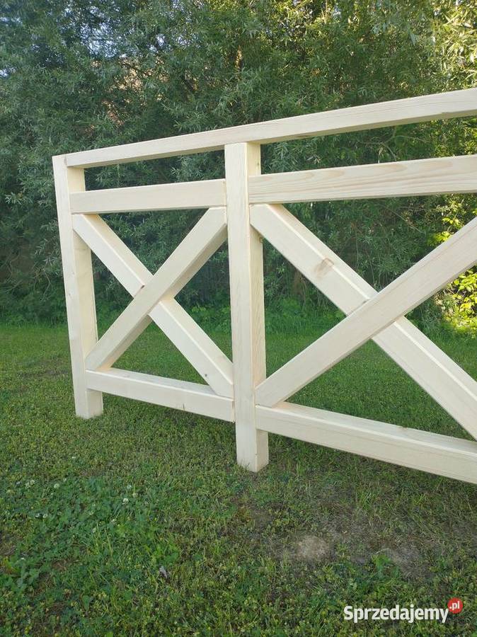 Barierki zewnętrzne drewniane Kraków