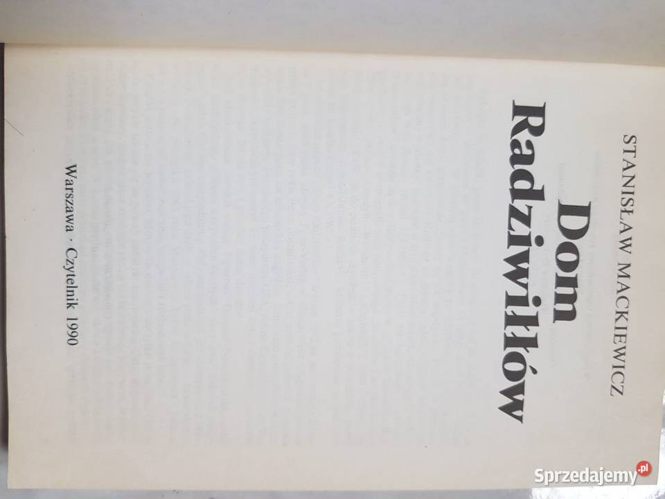 Dom Radziwiłłów Stanisław Mackiewicz Kielce sprzedam