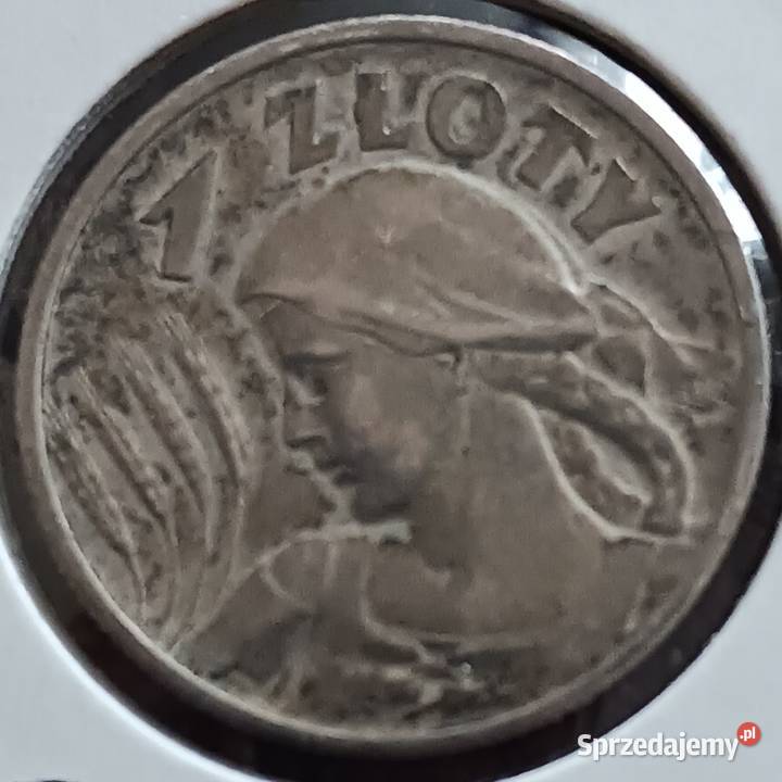 1 Złoty Żniwiarka 1925 r z kropkąmennica Konin