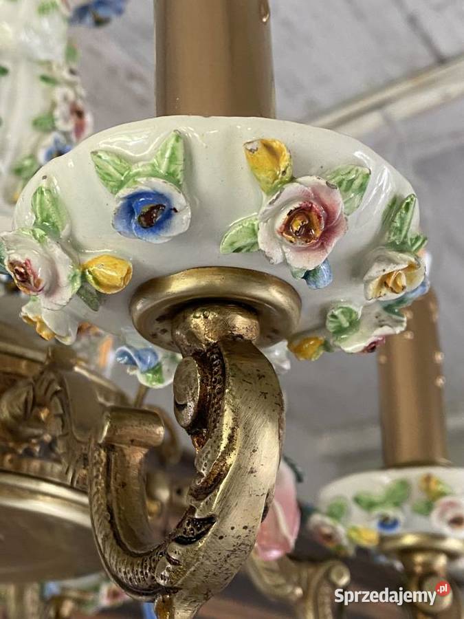 Francuski porcelanowy Żyrandol 24 Francja Poznań