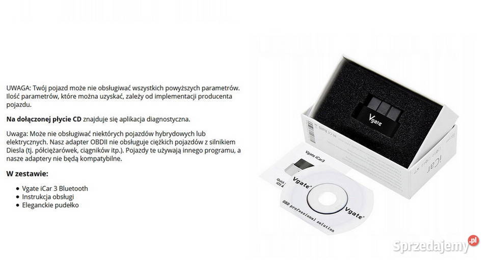 Interfejs OBD2 ELM327 Vgate iCar3 Bluetooth śląskie Katowice