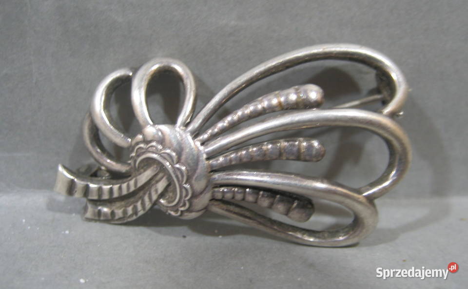 Stara Srebrna Broszka 835 s srebro Broszki Warszawa