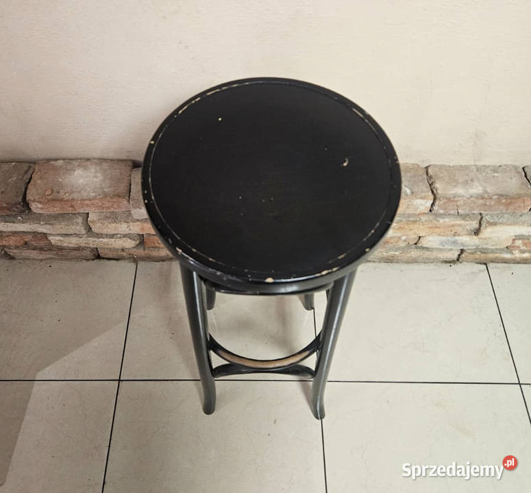 Czarny hoker barowy THONET ORYGNALNIE GIĘTE Pszczyna