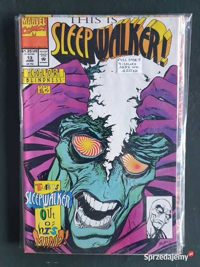 Sleepwalker zestaw 4 oryginalnych komiksów Gdynia