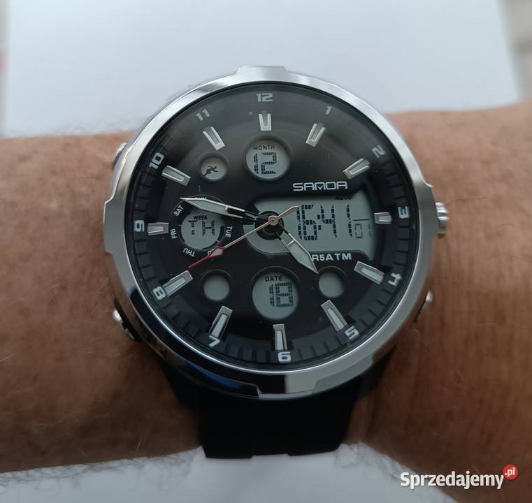 Zegarek męski analogowocyfrowy duża tarcza modny Chrzanów sprzedam