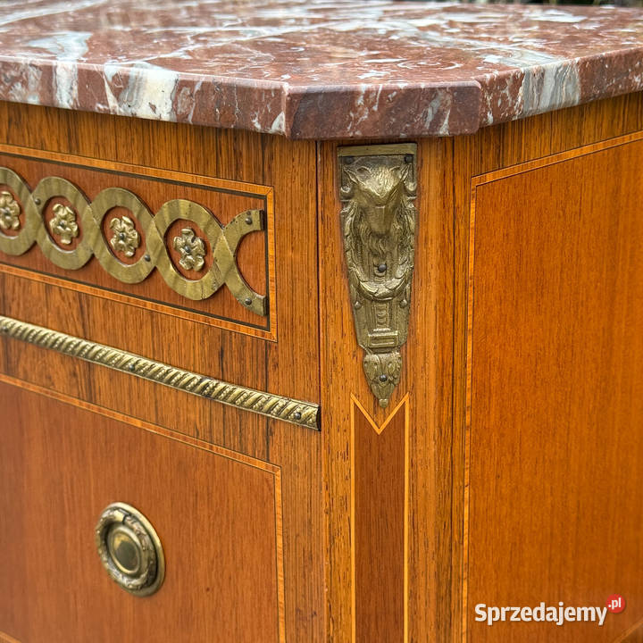 ARTexpert Klasyczna komoda Ludwik marmurowy blat Dobrzany